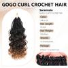 Pre-Looped Beach Curl Crochet Hair 14 Inch GoGo Curl Hair #1B/4/30 8 Packs view 2
