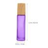 Mipcase 5pcs 10ml Frosted Glass Roller Bottles with Stainless Steel Balls and Wood Grain Caps, Essential Oil Roll-on Bottles for Travel and Aromatherapy view 2