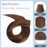 #4 Brown Tape in Extensions Human Hair 16 Inch Chocolate Brown Straight Tape in Seamless Extensions Dark Brown Hair Skin Weft Seamless Invisible Remy Hair 40g 10Pcs. view 3