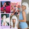 AllureLocks White Wig for Women Short Wavy Bob Wigs with Bangs 16 Inch view 2