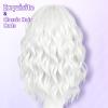 AllureLocks White Wig for Women Short Wavy Bob Wigs with Bangs 16 Inch view 4