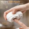 Electric Nail Clippers 3 in 1 Automatic Nail Trimmer File & Polisher with Dust Collector & LED Light, One-Handed Operation, Portable Grooming Tool, Mess-Free Nail Care System (Pink) view 2