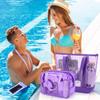Sunnymove 3 Pcs Clear Stars Bag Set for Women Clear Beach Tote Cosmetic Bag PVC Phone Pouch for Summer Travel Pool(Purple) view 2