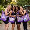 Sunnymove 3 Pcs Clear Stars Bag Set for Women Clear Beach Tote Cosmetic Bag PVC Phone Pouch for Summer Travel Pool(Purple) view 3