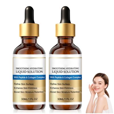 2Pcs Liquid Solution, Face Lifting Serum, Anti-Aging Serum Oil With Peptide & Collagen, Hydration Moisturizing, Improve skin elasticity, 30ml/1 fl. oz