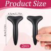 2 PCS Black Mascara Guard Shield, Reusable Mascara Shield Applicator Guard, Silicone Lash Guards for Mascaras, Eyelash Mascaras Protector Tool for Women view 2