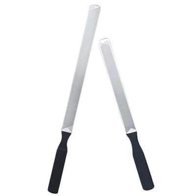 Cabilock 2pcs Stainless Steel Nail File Set 13cm 18cm Non-Rust Double-Sided Manicure Art Tools Thick Toe Nails at Home Or Travel