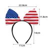 CCUUHJ Patriotic Bow Headband, Red White Blue Plaid Star Hair Band, Independence Day Headwrap, July of 4th Accessory for Women (Blue 06) view 4