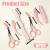 Elegaperma 6 Pcs Eyebrow Trimmer Scissors,Eyebrow Scissors with Comb view 2