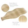 WENNALIFE Tape in Hair Extensions Human Hair, 20pcs 40g 12 inch Light Blonde Highlighted Golden Blonde Remy Hair Extensions Straight Human Hair Tape in Extensions Skin Weft view 4