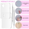 2Pcs Makeup Plate for Foundation Set, Reusable Makeup Palette Tray with Stainless Steel for Foundation, Art Pigments view 3