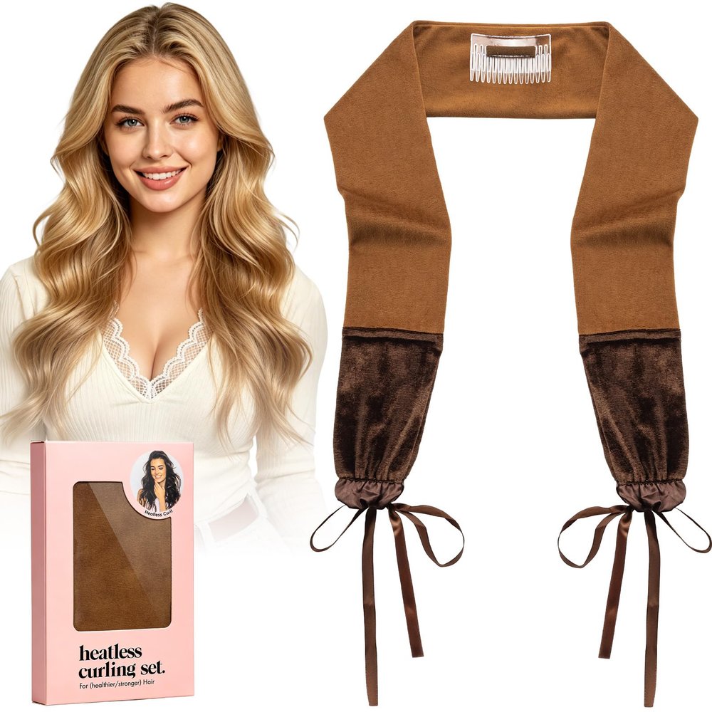 Curling Tie, Soft Heatless Curls Overnight DIY Hair Styling