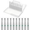 10 Pcs 3/32 Shank Ball Bit Nail Drill, Manicure Drill Bits Round Ball Cuticle Bit Set with Case, Nail File Gel Polishing Head for Acrylic Manicure Pedicure 2.34mm view 1