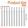 10 Pcs 3/32 Shank Ball Bit Nail Drill, Manicure Drill Bits Round Ball Cuticle Bit Set with Case, Nail File Gel Polishing Head for Acrylic Manicure Pedicure 2.34mm view 2