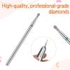 10 Pcs 3/32 Shank Ball Bit Nail Drill, Manicure Drill Bits Round Ball Cuticle Bit Set with Case, Nail File Gel Polishing Head for Acrylic Manicure Pedicure 2.34mm view 3