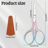 Eyebrow Scissors, Stainless Steel Small Scissors for Facial Hair, Eyebrows, Beard, Nose, Crafting, Sewing, and Travel, 3.5 Inch with Protective Case view 2
