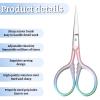 Eyebrow Scissors, Stainless Steel Small Scissors for Facial Hair, Eyebrows, Beard, Nose, Crafting, Sewing, and Travel, 3.5 Inch with Protective Case view 3
