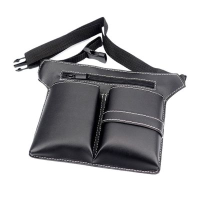 UXALoH6 Barber Waist Pouch PU Leather Hair Scissor Bag Barber Comb Clip Case - Hairdressing Tool Holder Salon Waist Pack Belt Storage Solution For Stylists