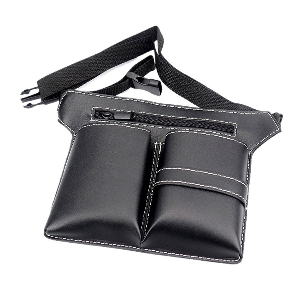 UXALoH6 Barber Waist Pouch PU Leather Hair Scissor Bag Barber Comb Clip Case - Hairdressing Tool Holder Salon Waist Pack Belt Storage Solution For Stylists