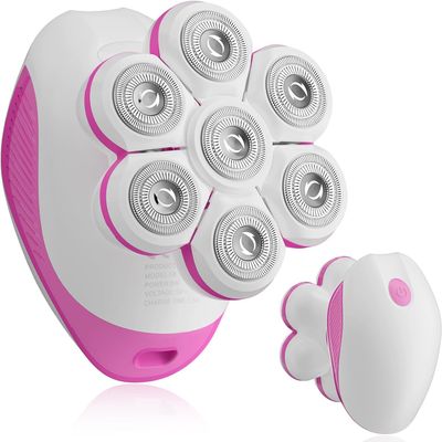Bartrimber Electric Shaver for Women: Full-Body Shaver for Legs & Face Waterproof Wet/Dry Use with LED Light & Travel Cover