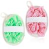 2Pcs Loofah Exfoliating, Natural Pink Loofah Green & Pink for Body Scrubbing, Reusable & Washable with Soft Texture for Women and Men view 1