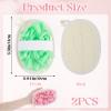 2Pcs Loofah Exfoliating, Natural Pink Loofah Green & Pink for Body Scrubbing, Reusable & Washable with Soft Texture for Women and Men view 2