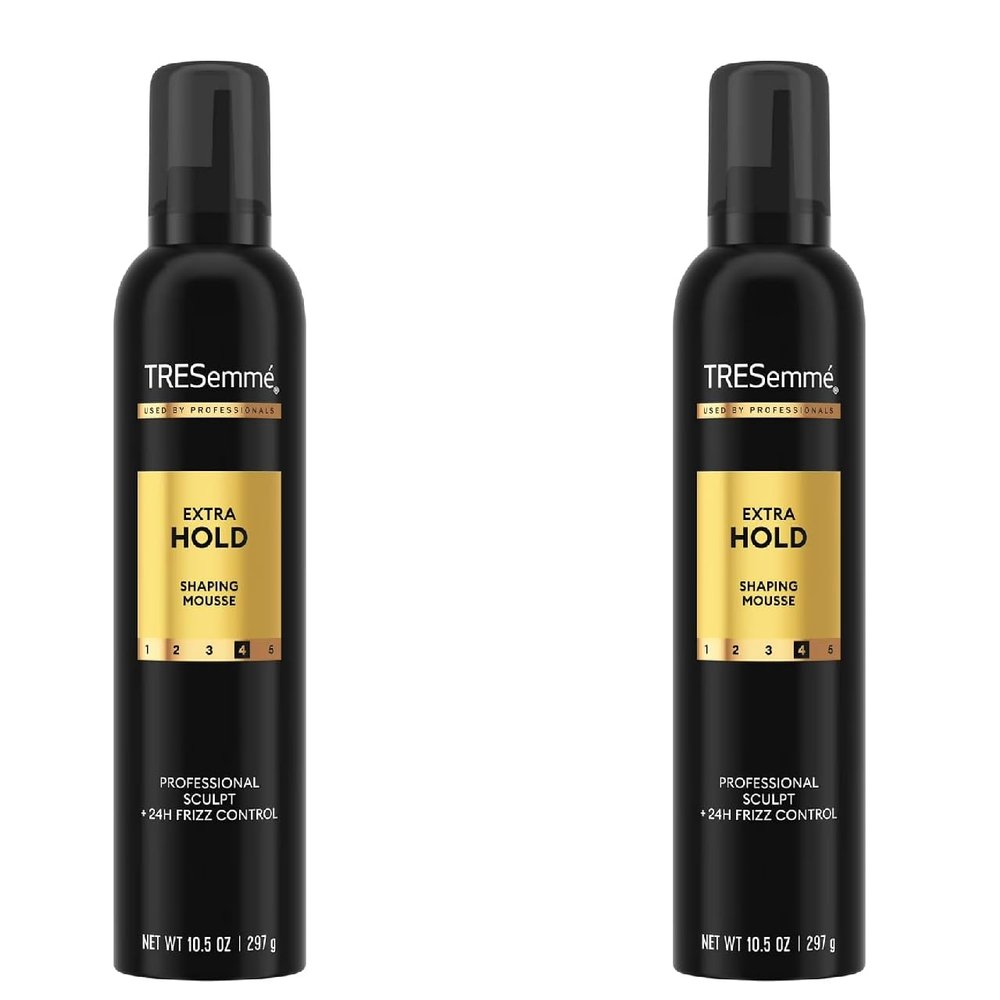 TRESemm Extra Hold Hair Mousse For 24H Touchable Hold & Volume with Pro Lock Tech 10.5 FL Oz (1 Pack Packaging May Vary)