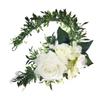 FOMIYES Rose Flower Crown Headband for Brides White Bridal Hair Accessories Flower Headband for Women and Wedding Floral Tiara view 1