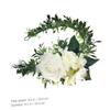 FOMIYES Rose Flower Crown Headband for Brides White Bridal Hair Accessories Flower Headband for Women and Wedding Floral Tiara view 2