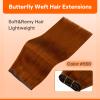 Full Shine Butterfly Weft Hair Extensions 24 Inch Copper 100g Volumizing view 2