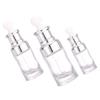 IWOWHERO 3pcs Refillable Glass Dropper Bottles Set 20ml 30ml 50ml with White Silicone Tops for Essential Oils Perfume Travel Accessories Female Cosmetic Dispensing view 1