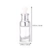 IWOWHERO 3pcs Refillable Glass Dropper Bottles Set 20ml 30ml 50ml with White Silicone Tops for Essential Oils Perfume Travel Accessories Female Cosmetic Dispensing view 2