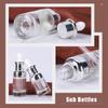 IWOWHERO 3pcs Refillable Glass Dropper Bottles Set 20ml 30ml 50ml with White Silicone Tops for Essential Oils Perfume Travel Accessories Female Cosmetic Dispensing view 4