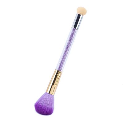CATIEBYE Dual Head Nail Sponge Pen with Soft Bristles Rhinestone Handle Nail Art Brush for Gradient and Sponge Painting for Home and Salon Use