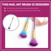 CATIEBYE Dual Head Nail Sponge Pen with Soft Bristles Rhinestone Handle Nail Art Brush for Gradient and Sponge Painting for Home and Salon Use view 4