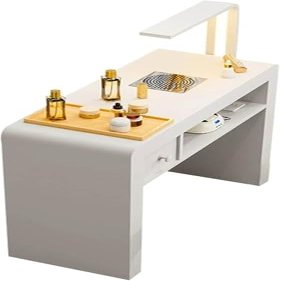 Professional Manicure Table with Dust Collector & LED Lamp, Nail Beauty Workstation, Storage Drawers for Salon & Home Use, Ultimate Nail Care Station,100 * 40 * 78cm