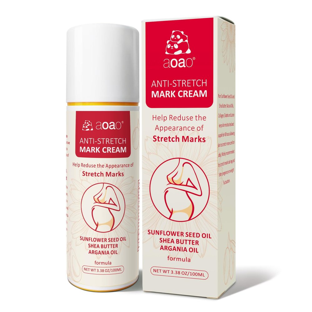 Stretch Mark Cream for Pregnancy Massages Body & Reduces Scar Appearance, Removes Stretch Mark Prevention, Prenatal & Postnatal Tummy Skin Care, Firming Skin Elasticity for Maternity (3.38 Fl Oz)