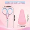 2 Pcs Small Scissors, Stainless Steel Small Beauty Scissors with Straight Tip for Women with Precision Tips for Grooming (Pink, 3.5 Inch) view 3