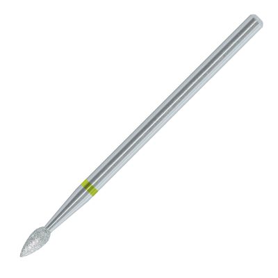 HYTOOS Diamond Nail Drill Bits for Cuticle Removal - Waterdrop XF Chrome Coated Rotary Burr for Dead Skin Cleaning, Professional Russian Manicure Accessories, Fit Electric Nail Drill Machines