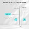 HYTOOS Diamond Nail Drill Bits for Cuticle Removal - Waterdrop XF Chrome Coated Rotary Burr for Dead Skin Cleaning, Professional Russian Manicure Accessories, Fit Electric Nail Drill Machines view 4