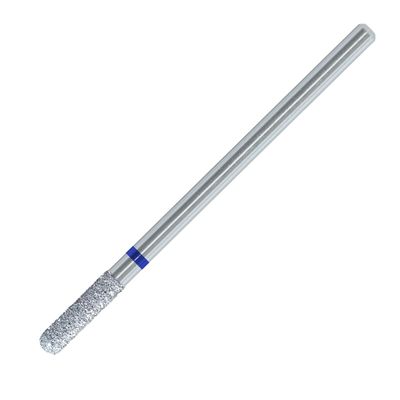 HYTOOS Diamond Nail Drill Bits for Cuticle Removal - 2mm Round Barrel Medium Chrome Coated Rotary Burr for Dead Skin Cleaning, Pro Russian Manicure Accessories, Fit Electric Nail Drill Machines