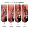 HYTOOS Diamond Nail Drill Bits for Cuticle Removal - 2mm Round Barrel Medium Chrome Coated Rotary Burr for Dead Skin Cleaning, Pro Russian Manicure Accessories, Fit Electric Nail Drill Machines view 2