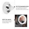 PACKOVE Rotating 10x Lighted Makeup Mirror with LED Suction Cup 360 Vanity Cosmetic Desktop Mirror for Precise Beauty Application view 3