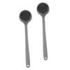 DOITOOL 2pcs Silicone Back Shower Brush with Long Handle, Exfoliating Body Scrubber Bath Brush for Men and Women, Soft Gray Silicone Bathing Accessory for Deep Cleaning and Back Care view 1