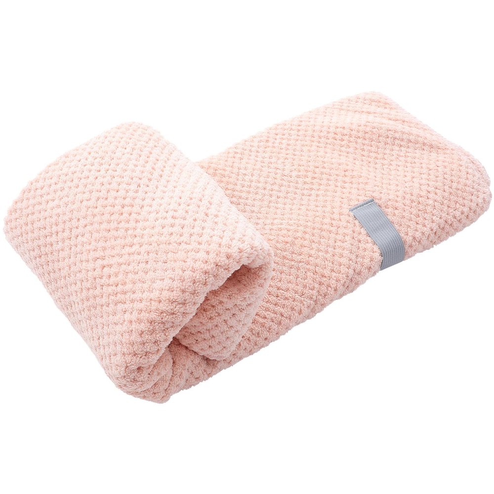 VOSAREA Coral Fleece Hair Absorbent Cap Hair Wrap Towel Super Absorbent Pink Oversized Bath Use