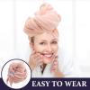 VOSAREA Coral Fleece Hair Absorbent Cap Hair Wrap Towel Super Absorbent Pink Oversized Bath Use view 3