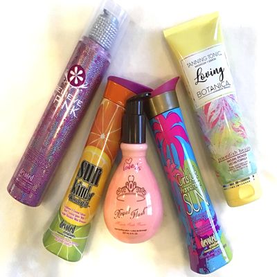 5 Assorted Tanning Lotion Bottles Variety Pack Full Size Indoor Tanning Bed Lotions Bronzers Multiple Brand Salon Quality Bundle