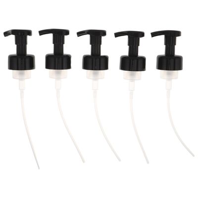 Homoyoyo 5pcs 42mm Soap Bottle Pump Head Dispenser Replacement Black Pp Plastic Liquid Dispenser Pump for Shampoo Body Wash and Lotion Bottles Refillable for Personal Care and Bathroom Use