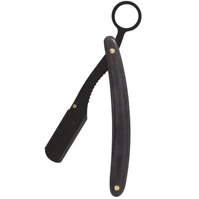 Mobestech Manual Folding Razor Holder for Beard Trimmer and Barber Straight Razor, Black Compact Storage Stand for Men's Shaving and Grooming Tools