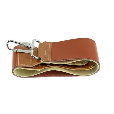 POPETPOP Leather Razor Strop and Sharpening Strap Double-layer Leather and Canvas Barber Strop for Straight Razor Sharpening with Hanging Buckle, Suitable for Men's Shaving Accessories